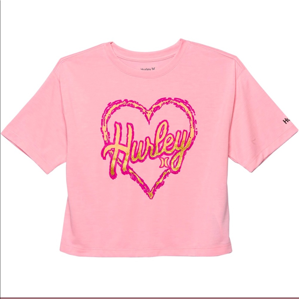 Hurley Heart T-shirt w matching hair tie!